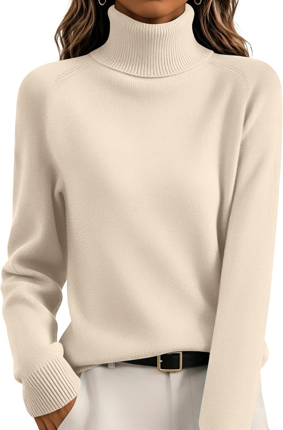 Sophisticated Relaxed Turtleneck Sweater The Nichole Collection