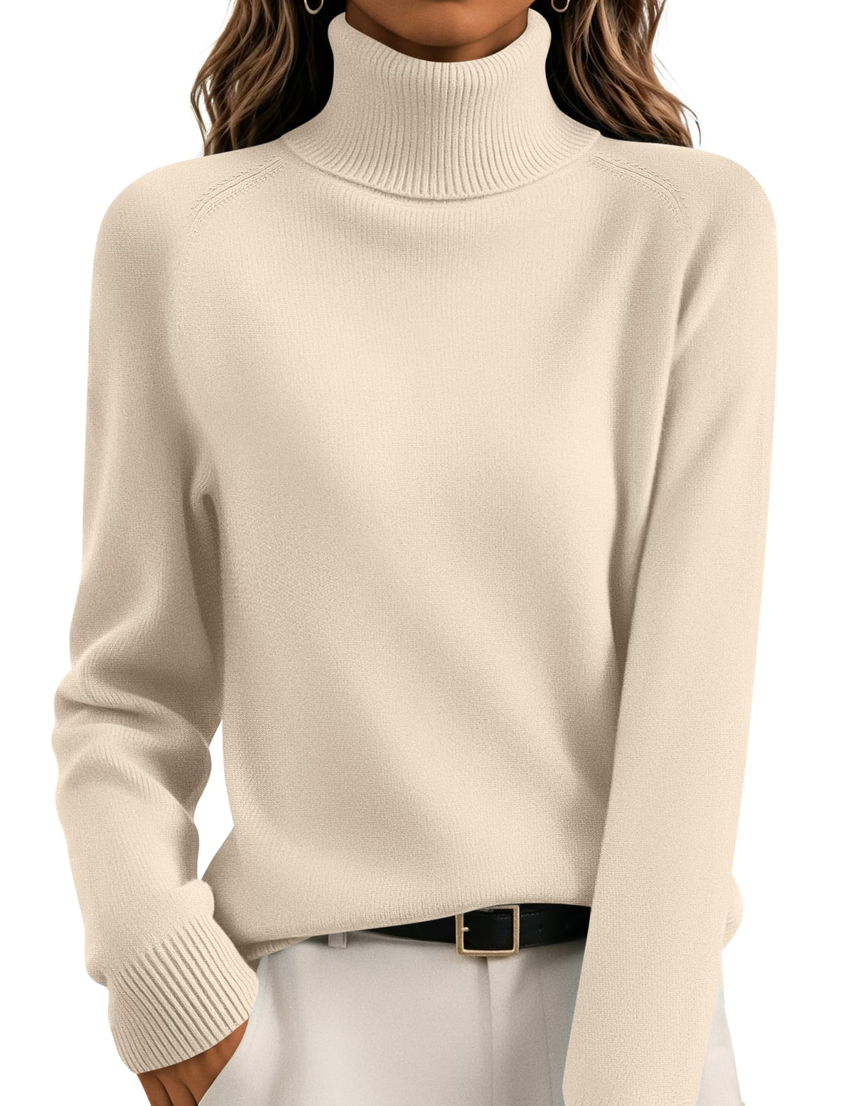 Sophisticated Relaxed Turtleneck Sweater The Nichole Collection
