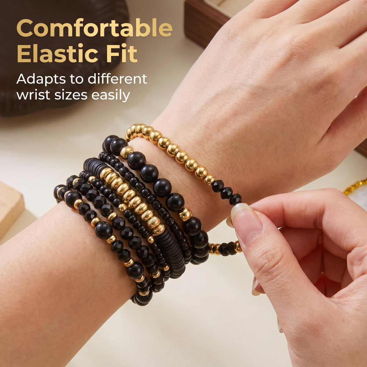 BOHEMIAN STACKABLE BEADED BRACELETS The Nichole Collection