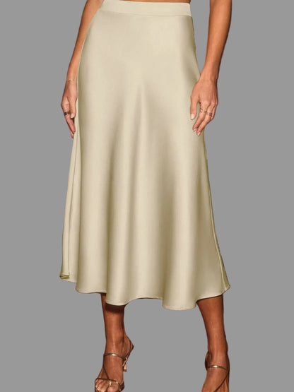Satin Midi Skirt The Nichole Collection - Official Site