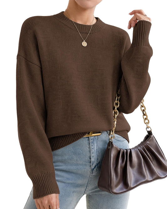 Oversized Cashmere-Blend Crewneck Sweater The Nichole Collection