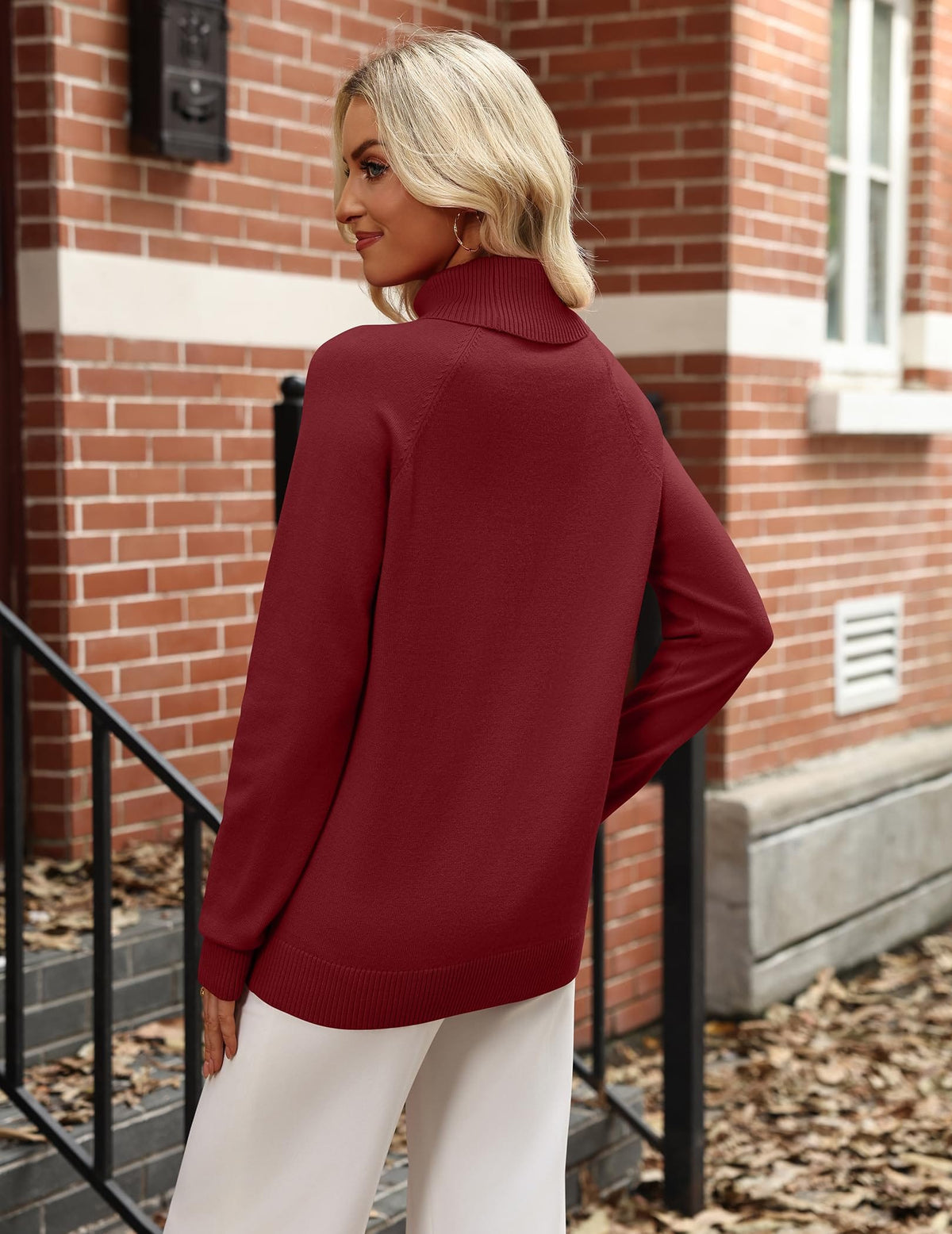 Sophisticated Relaxed Turtleneck Sweater The Nichole Collection