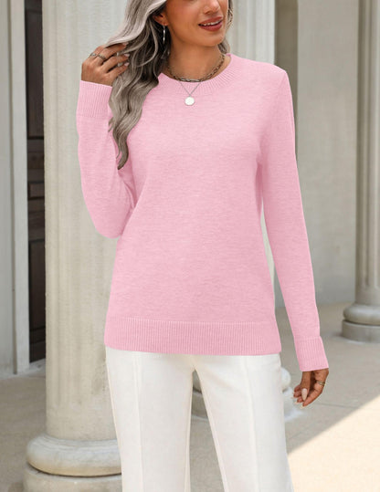 Wool Blend Crewneck Pullover Sweater