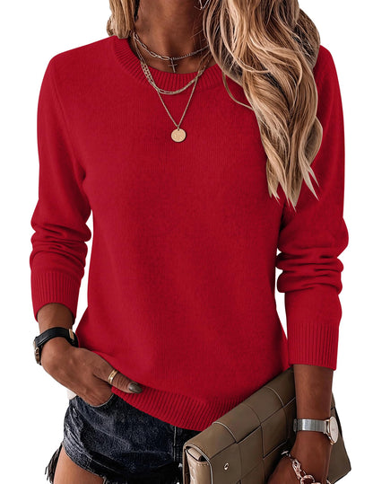 Wool Blend Crewneck Pullover Sweater