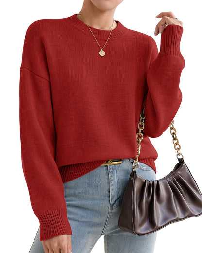 Oversized Cashmere-Blend Crewneck Sweater The Nichole Collection