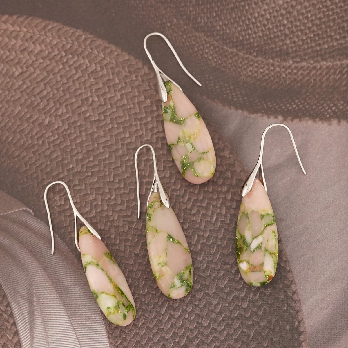Natural Stone Teardrop Dangle Earrings The Nichole Collection - Official Site