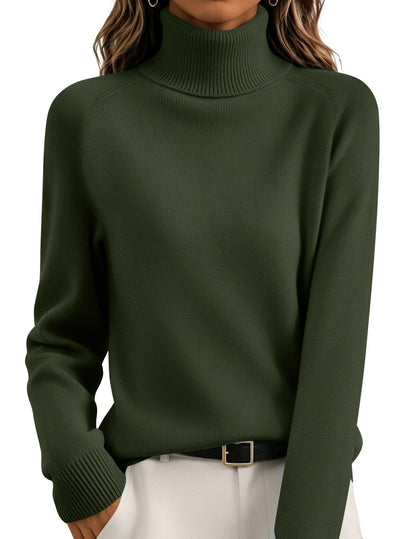 Sophisticated Relaxed Turtleneck Sweater The Nichole Collection