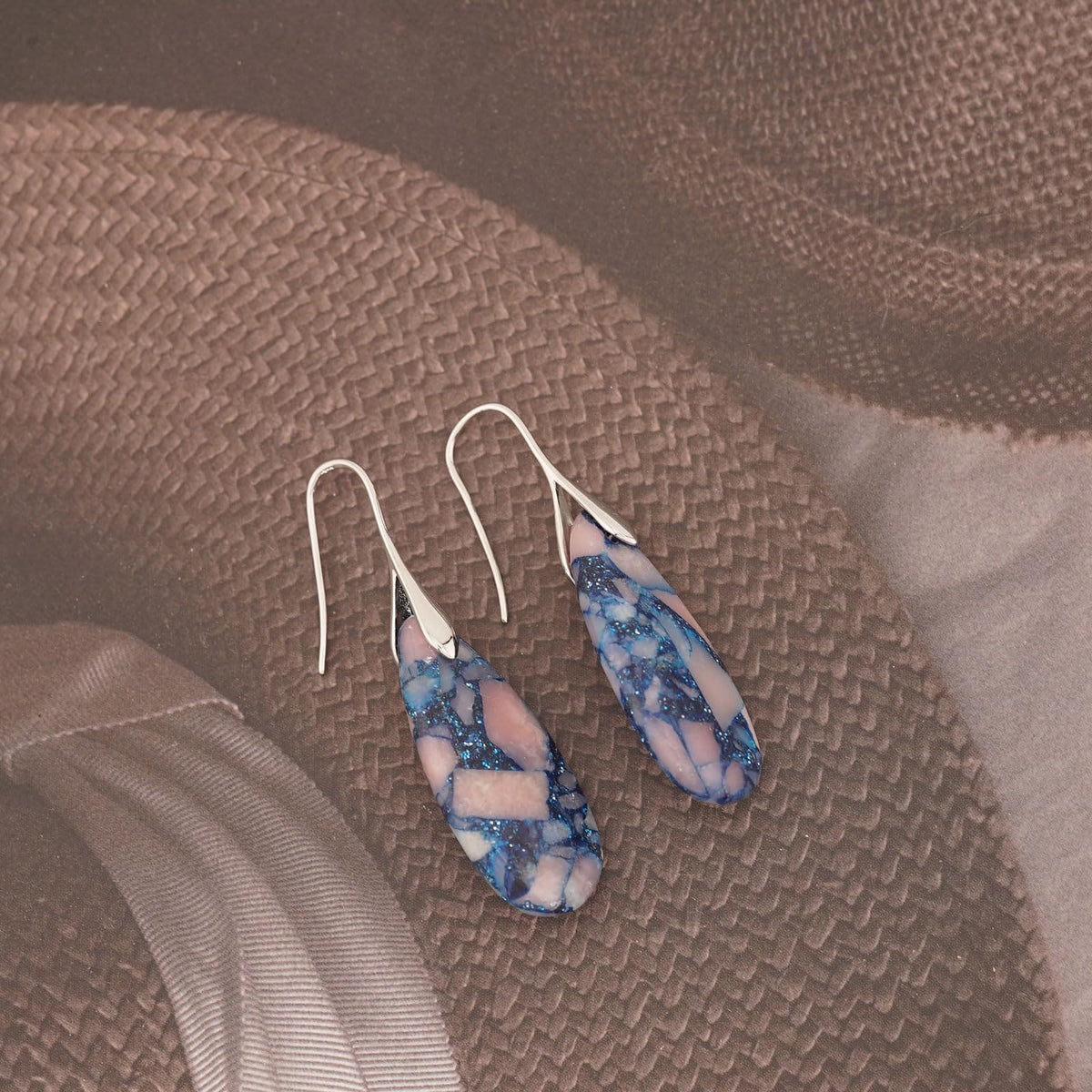 Natural Stone Teardrop Dangle Earrings The Nichole Collection - Official Site