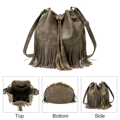 PARISIAN FRINGE BUCKET BAG The Nichole Collection