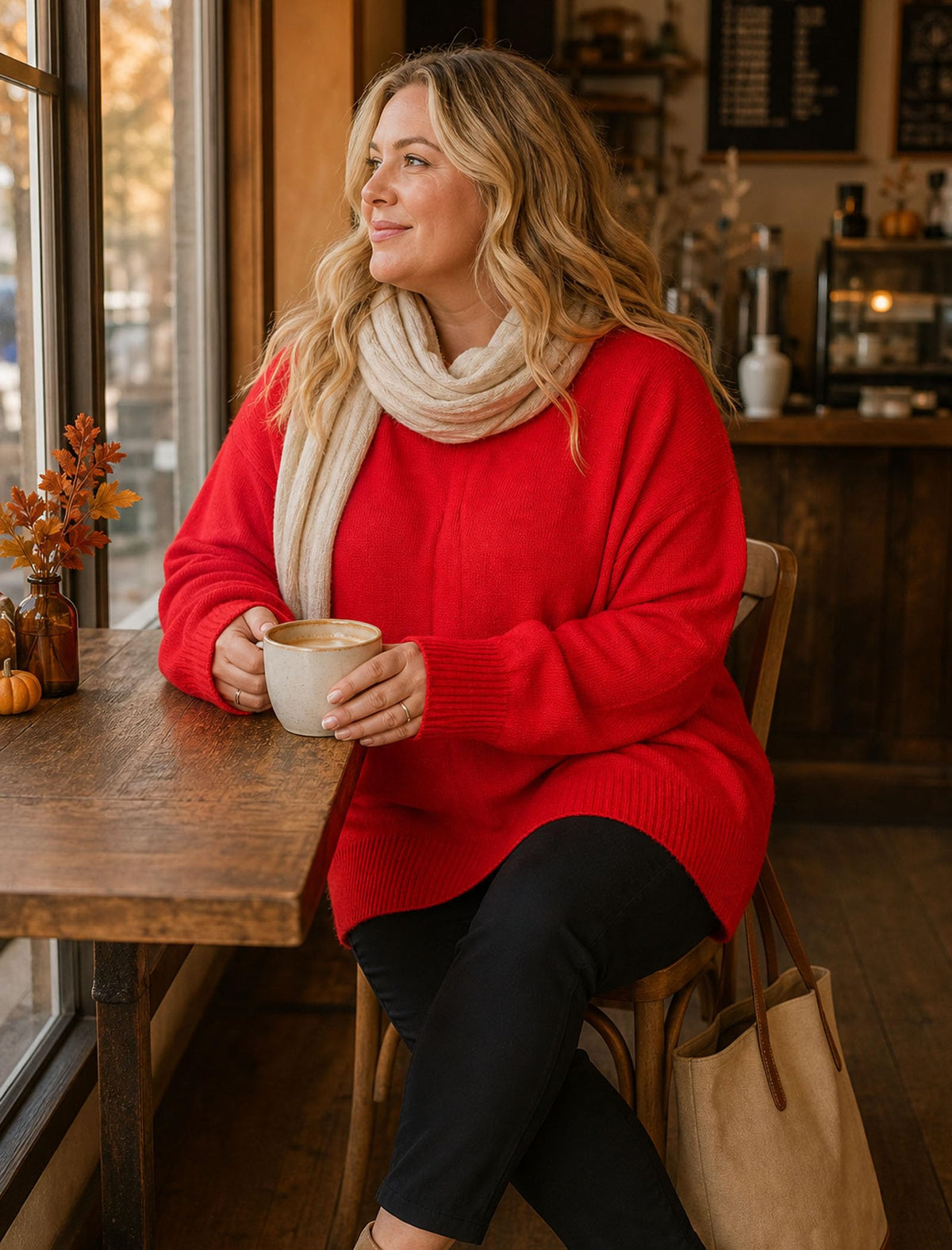 Oversized Cashmere-Blend Crewneck Sweater The Nichole Collection
