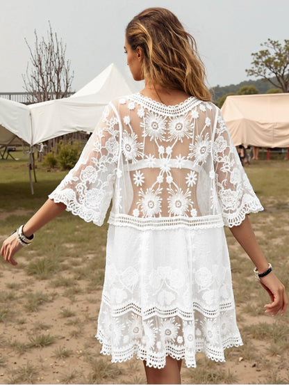 Women's Lace Bathing Suit Cover Up V-Neck