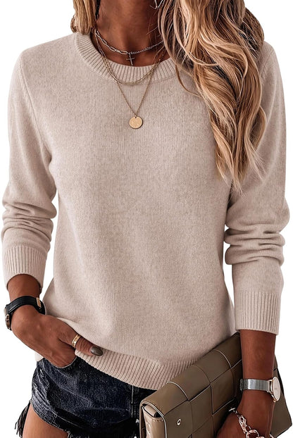 Wool Blend Crewneck Pullover Sweater