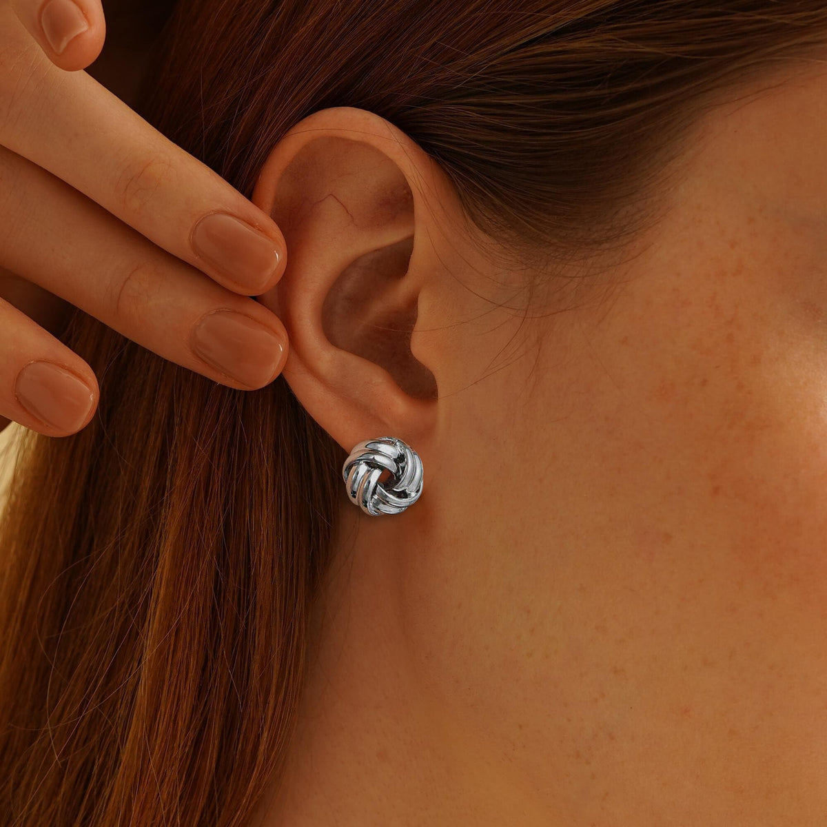 Geometric Gold Knot Statement Earrings The Nichole Collection - Official Site