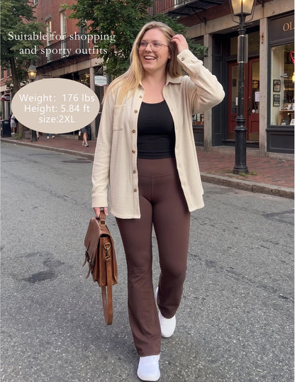 Waffle Knit Button-Down Shacket