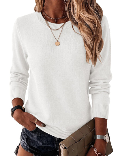 Wool Blend Crewneck Pullover Sweater