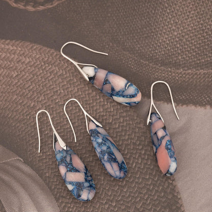 Natural Stone Teardrop Dangle Earrings The Nichole Collection - Official Site