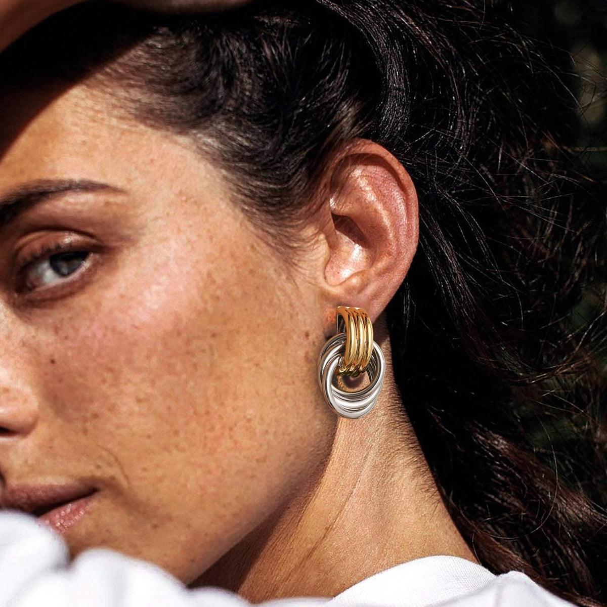 Geometric Gold Knot Statement Earrings The Nichole Collection - Official Site