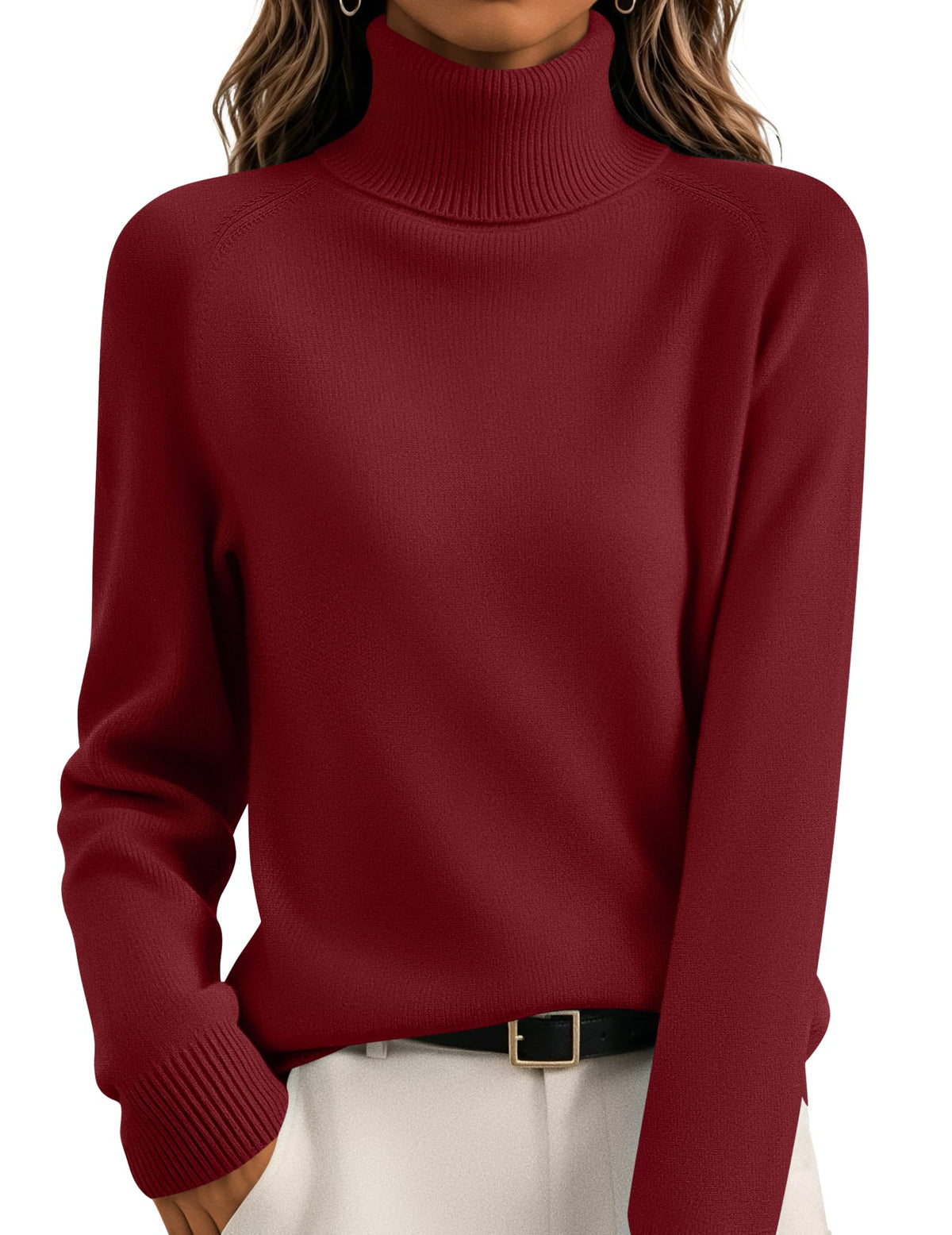 Sophisticated Relaxed Turtleneck Sweater The Nichole Collection