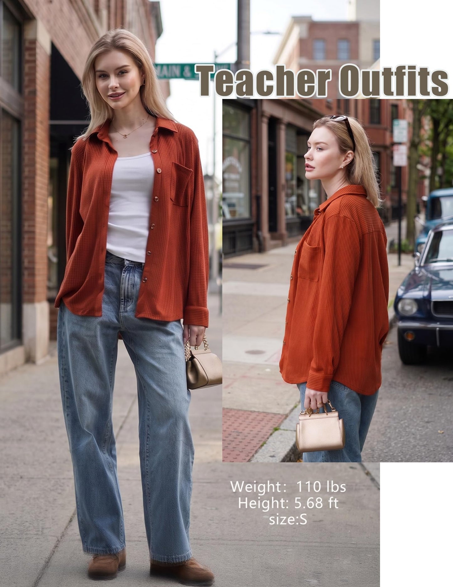 Waffle Knit Button-Down Shacket