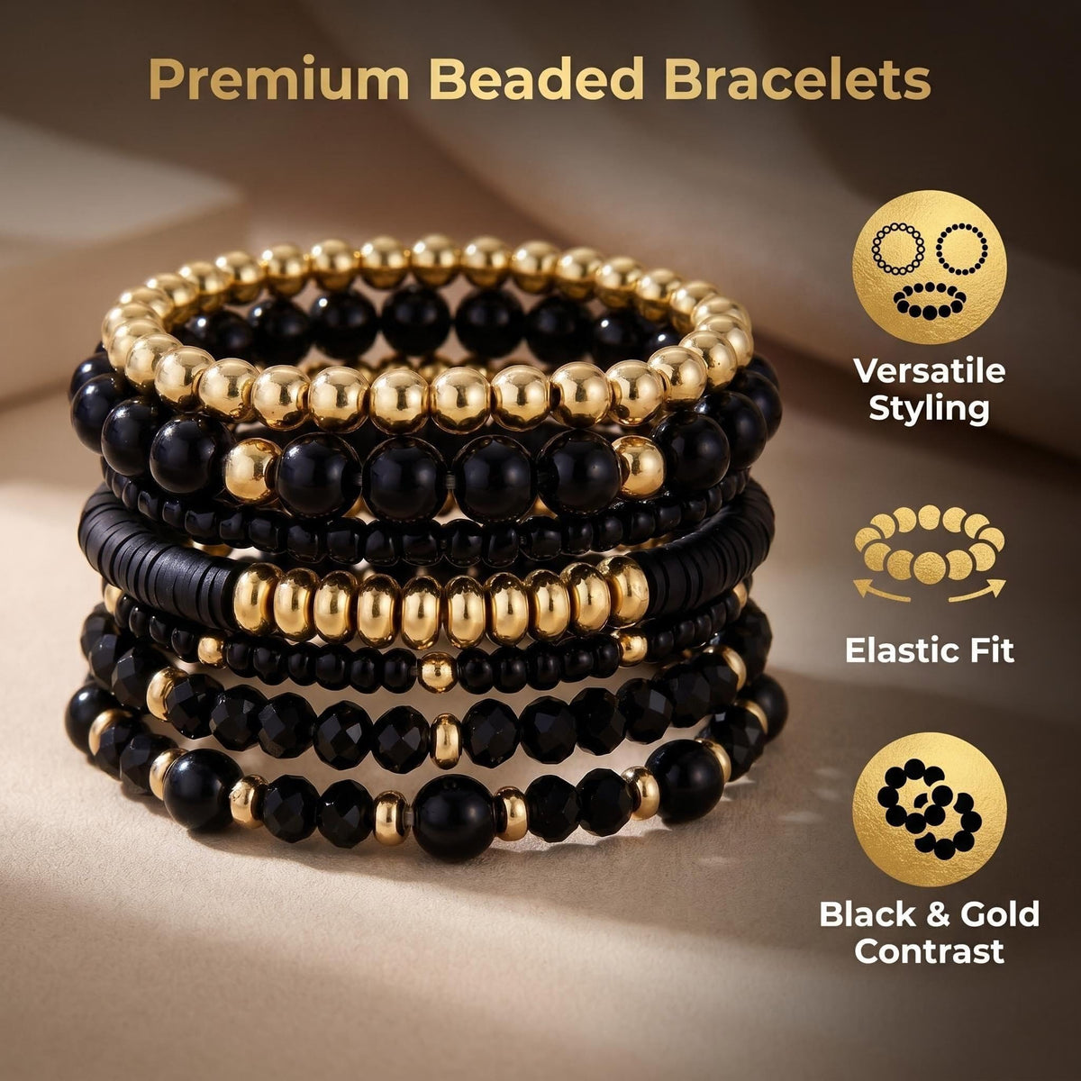 BOHEMIAN STACKABLE BEADED BRACELETS The Nichole Collection