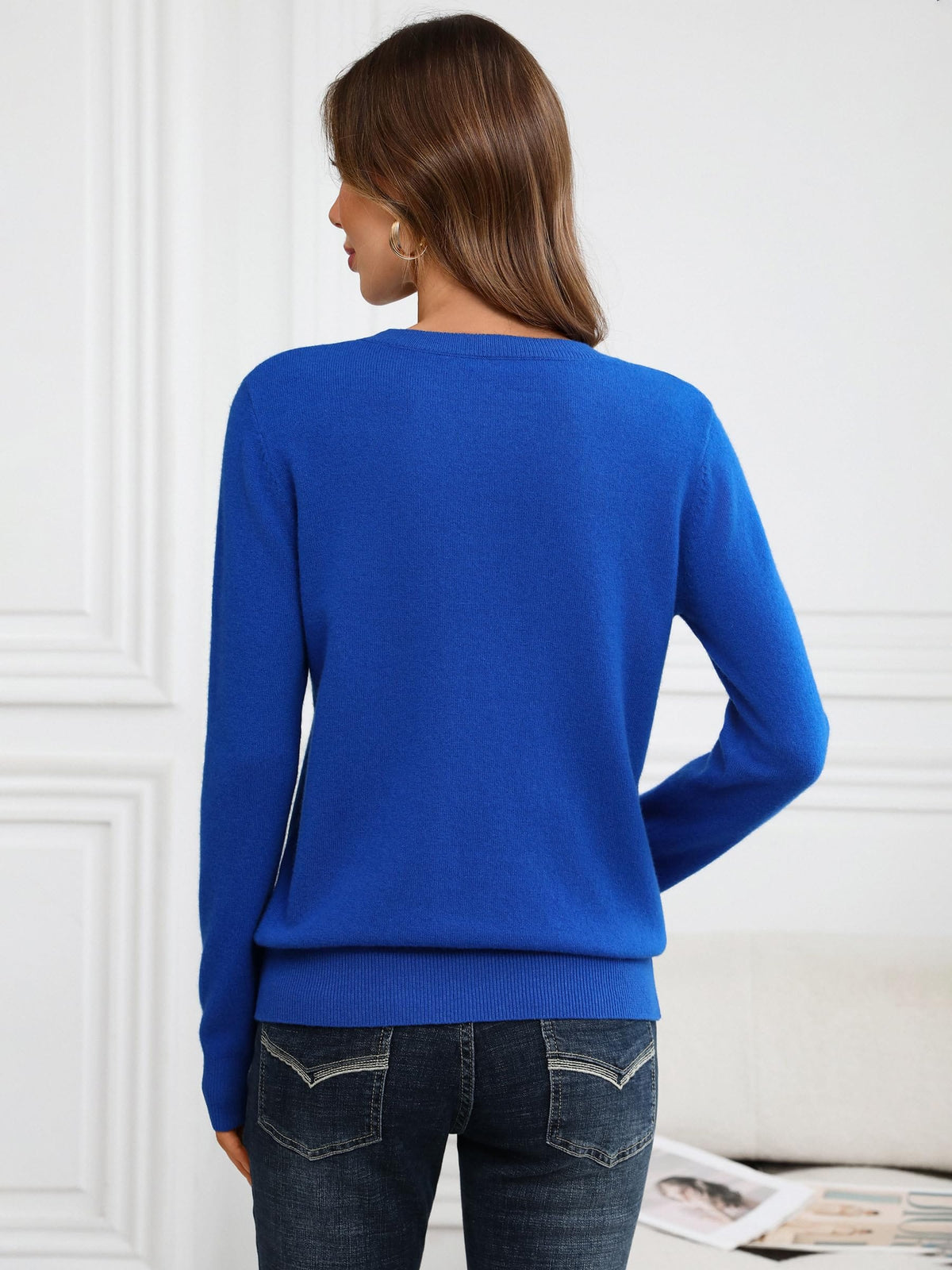 100% Merino Wool Crewneck Sweater The Nichole Collection
