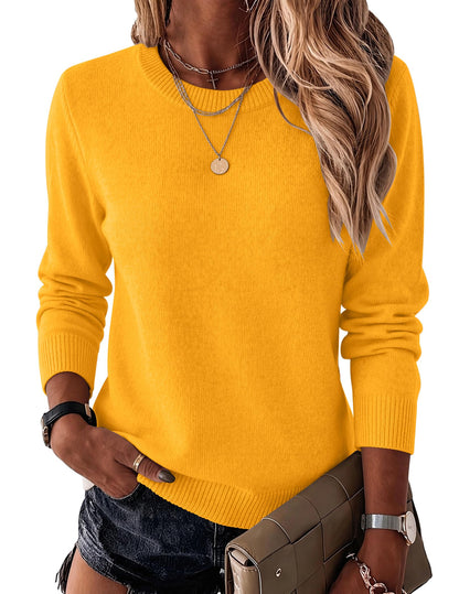 Wool Blend Crewneck Pullover Sweater