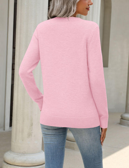 Wool Blend Crewneck Pullover Sweater