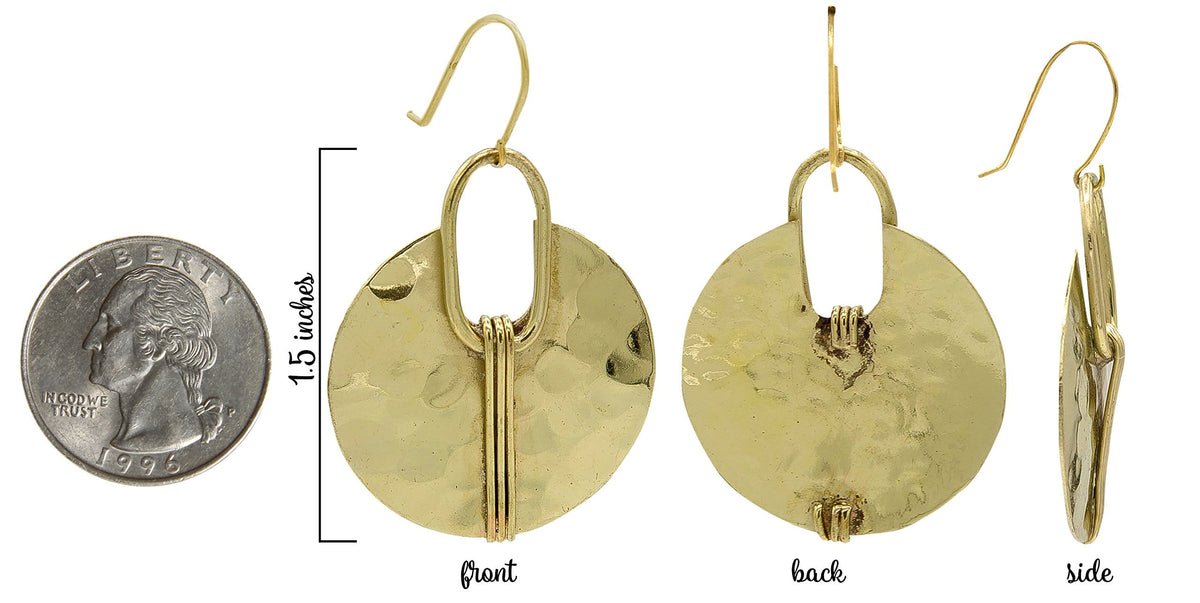 MEDITERRANEAN GLOW HAMMERED GOLD EARRINGS The Nichole Collection - Official Site