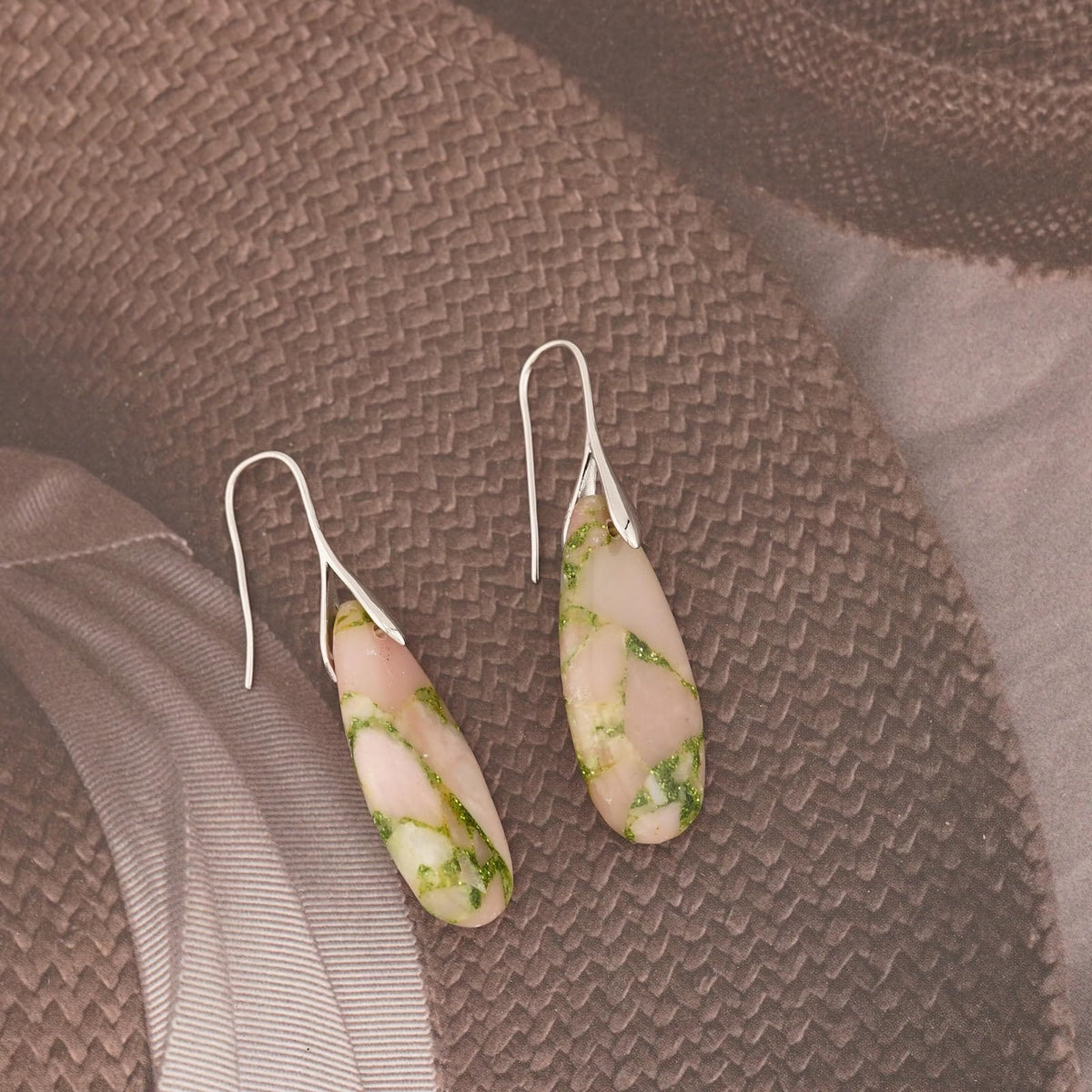 Natural Stone Teardrop Dangle Earrings The Nichole Collection - Official Site