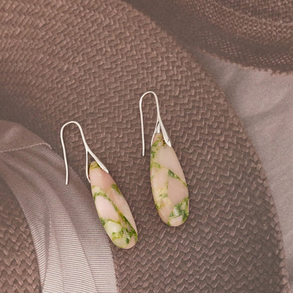Natural Stone Teardrop Dangle Earrings The Nichole Collection - Official Site