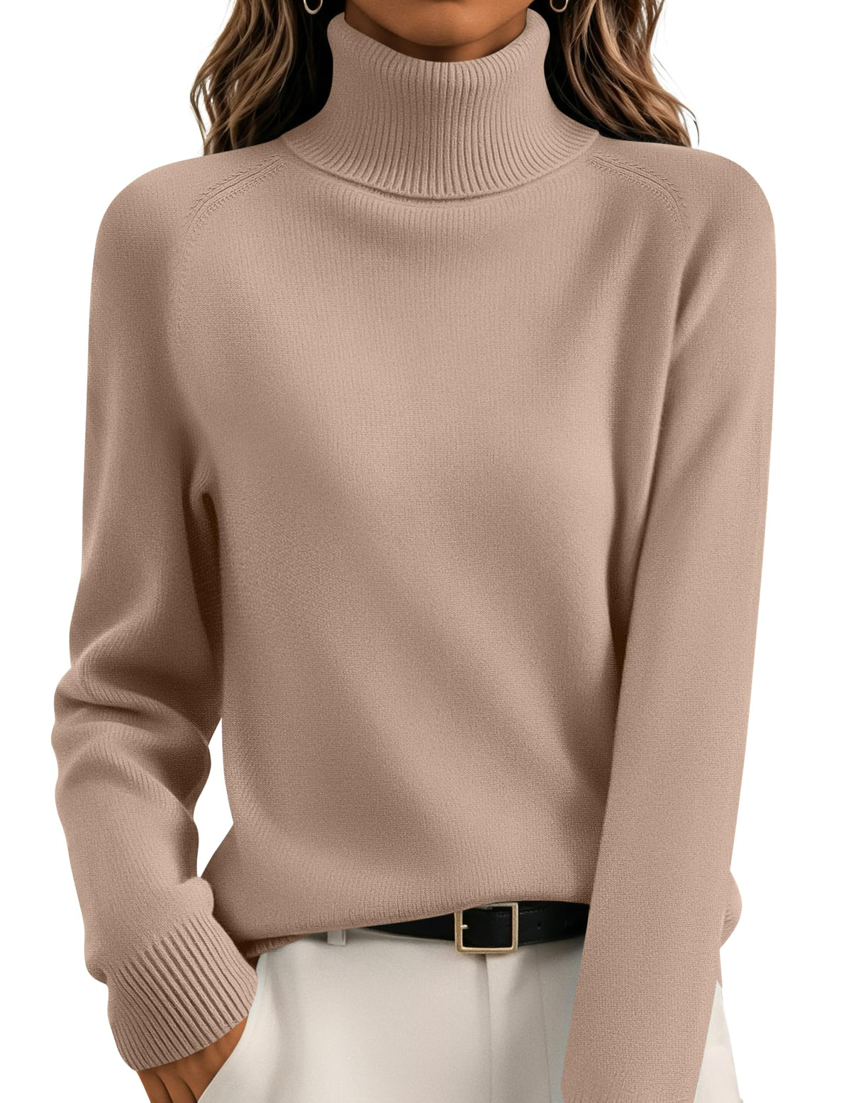 Sophisticated Relaxed Turtleneck Sweater The Nichole Collection