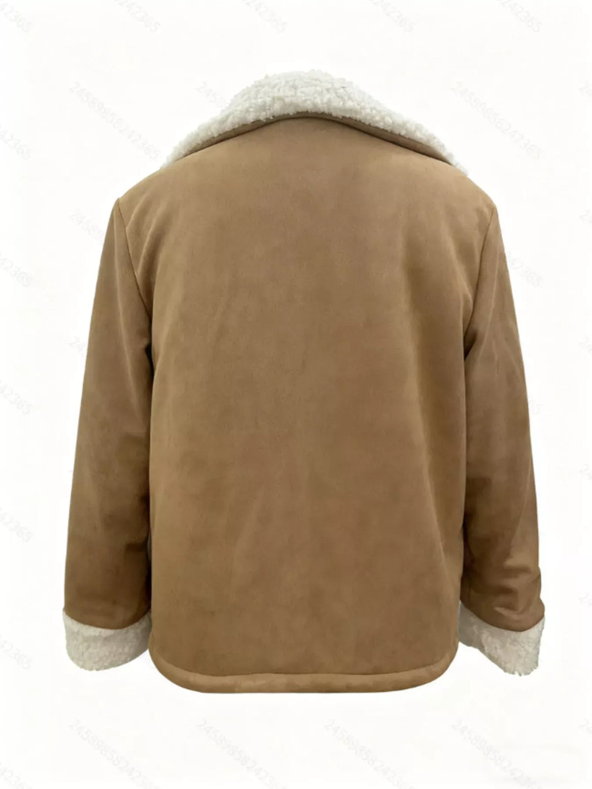 Cropped Suede & Faux Fur Jacket With Pockets The Nichole Collection