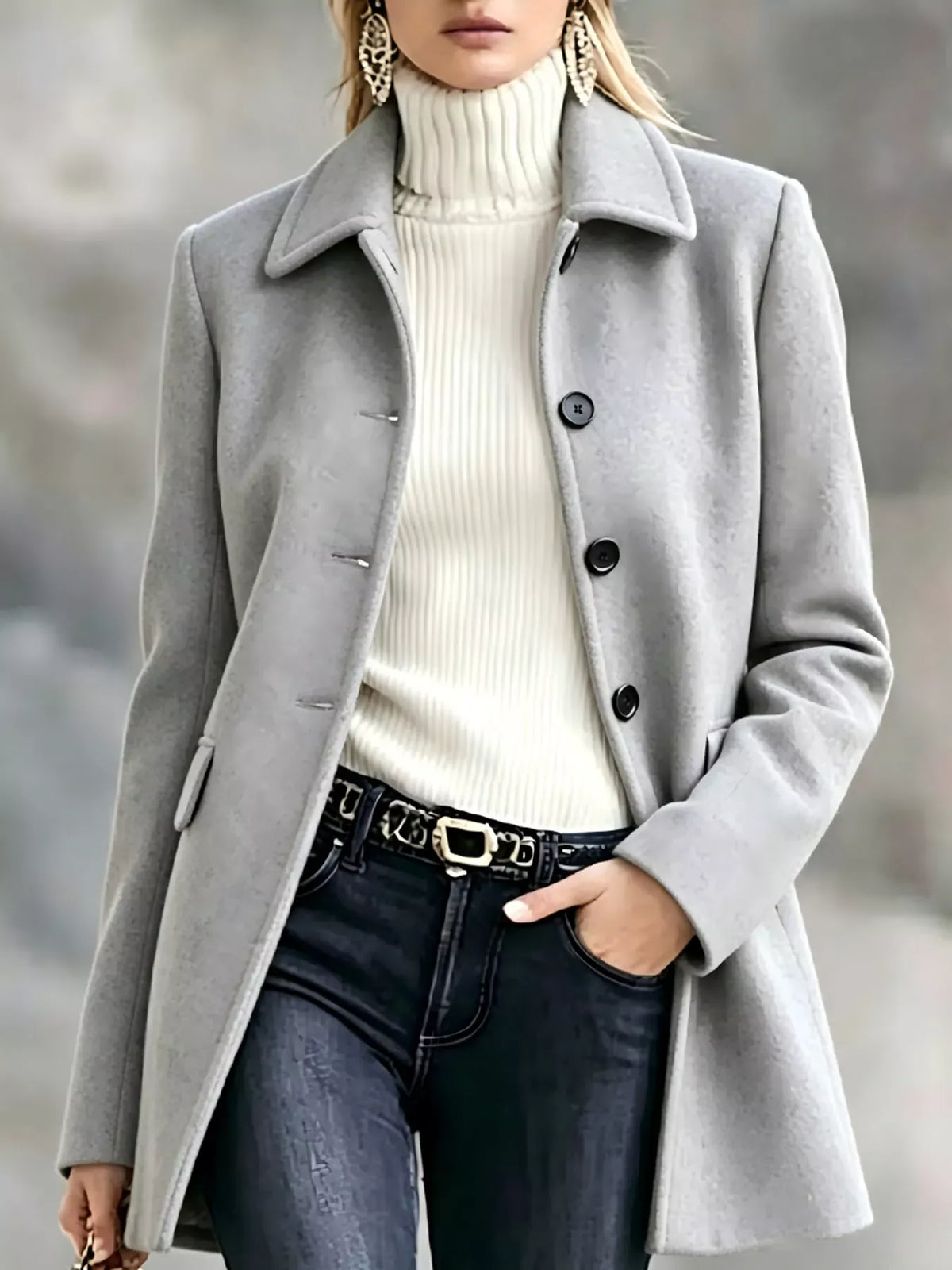 Cashmere-Blend Tailored Coat The Nichole Collection
