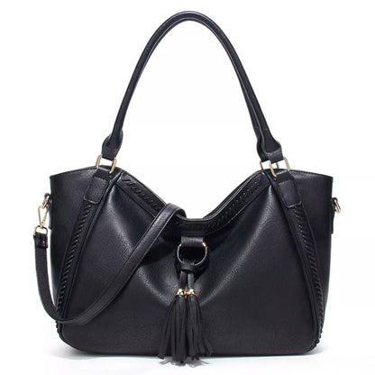TASSEL-DETAIL FAUX LEATHER SHOULDER BAG The Nichole Collection - Official Site