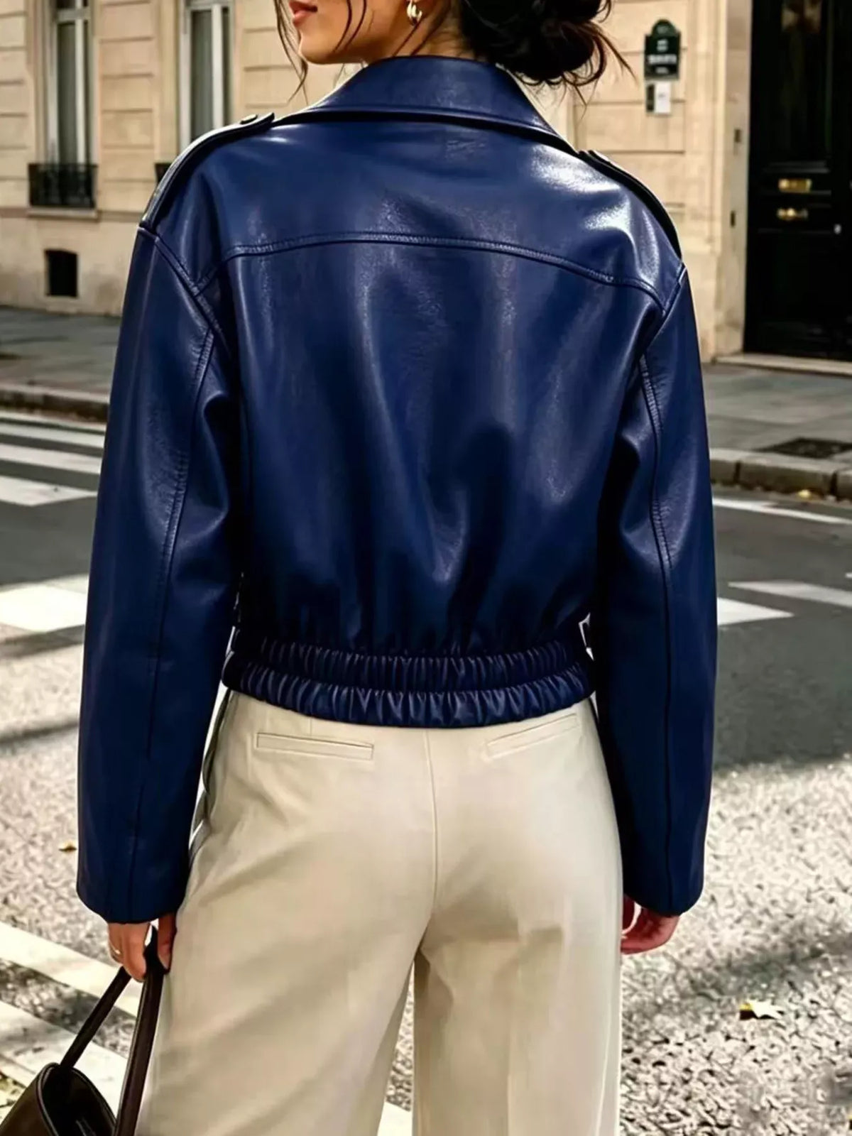 GREENWICH FAUX LEATHER JACKET The Nichole Collection - Official Site