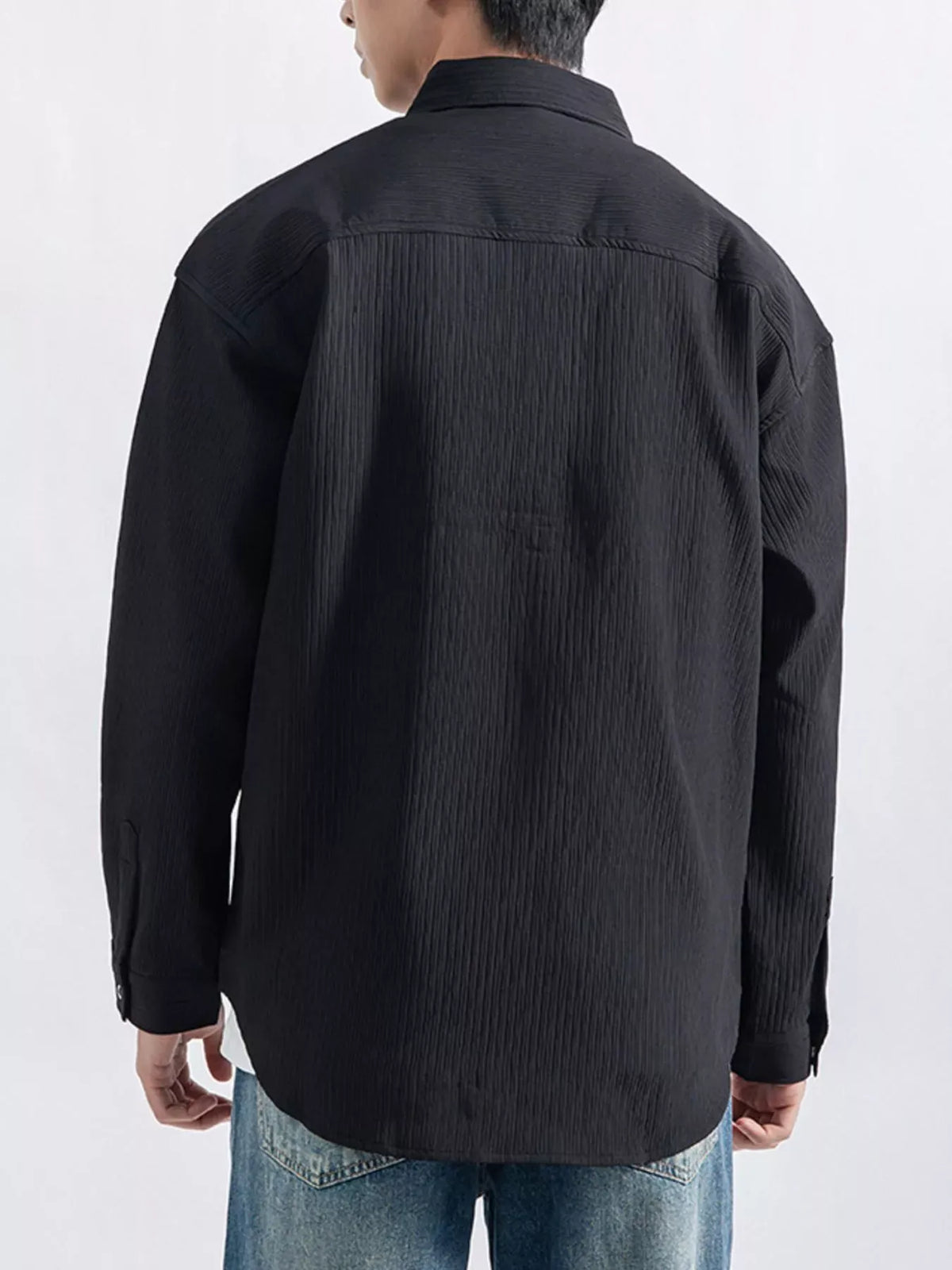 Men's Casual Textured Button-Down Shirt Jonathan M Collection