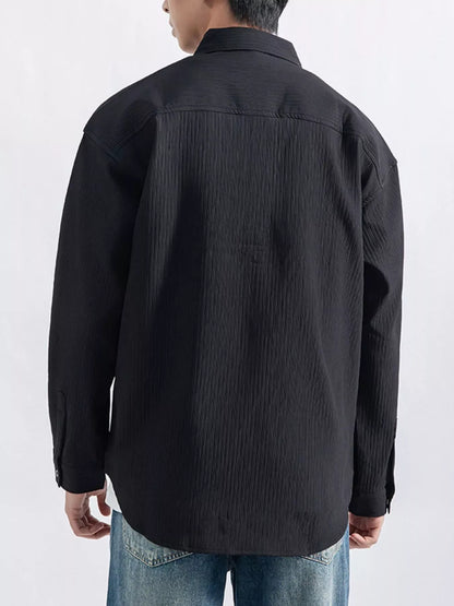Men's Casual Textured Button-Down Shirt Jonathan M Collection