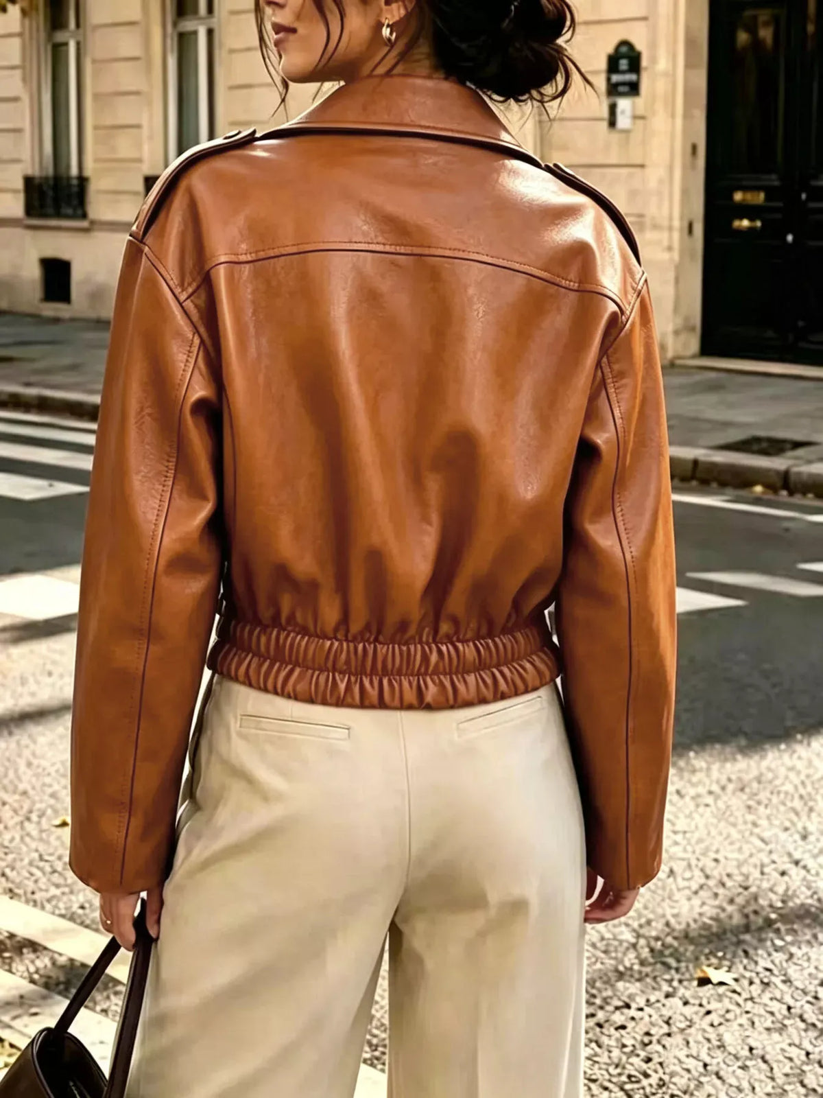 GREENWICH FAUX LEATHER JACKET The Nichole Collection - Official Site