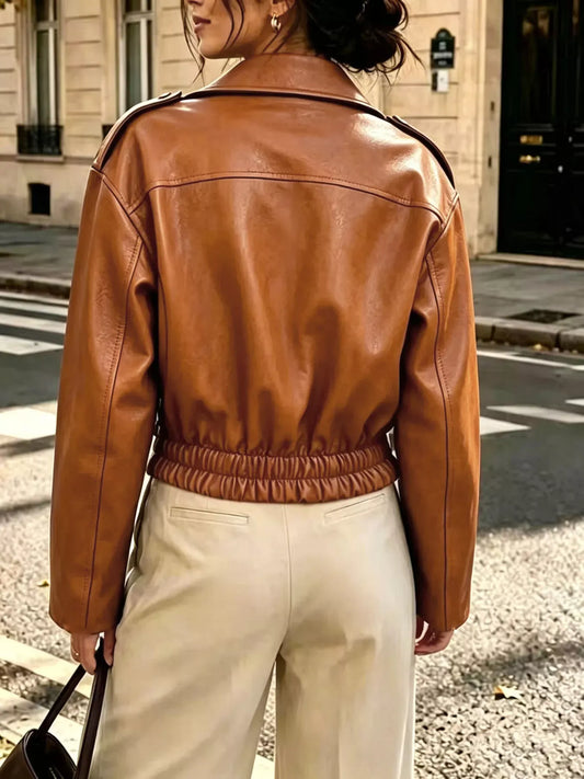 GREENWICH FAUX LEATHER JACKET The Nichole Collection - Official Site