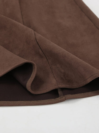 SUEDE-LOOK MIDI SKIRT The Nichole Collection - Official Site