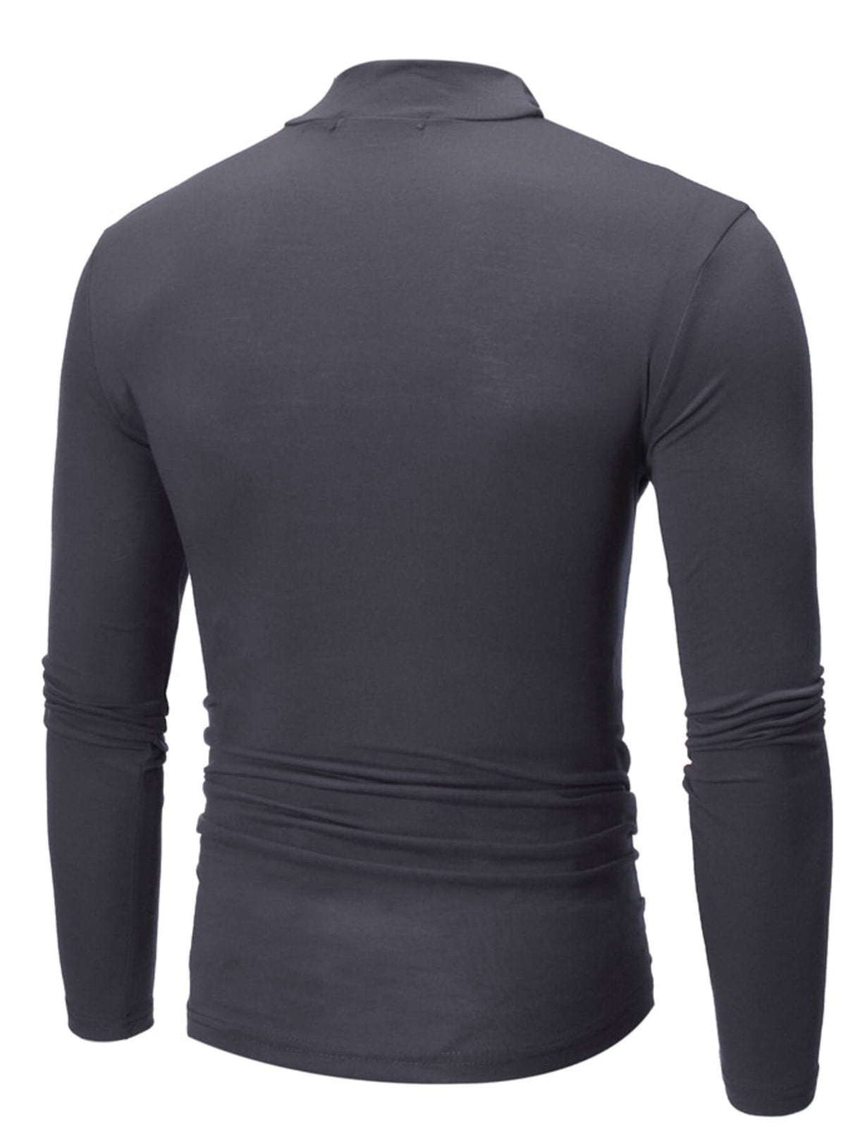 Men's Slim-Fit Mock-Neck Long-Sleeve Shirt Jonathan M Collection