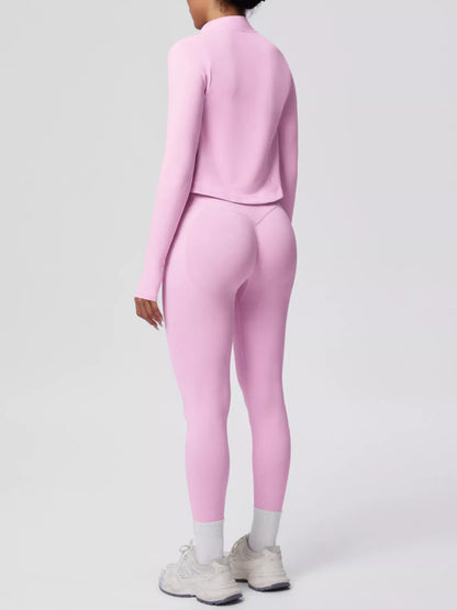 Tank, Zip-Up Jacket and Leggings Active Set The Nichole Collection - Official Site