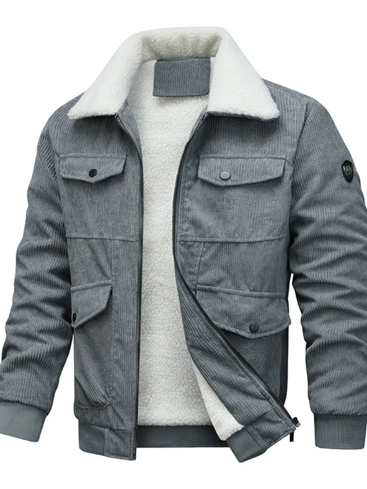 Men's Sherpa-Lined Corduroy Jacket Jonathan M Collection