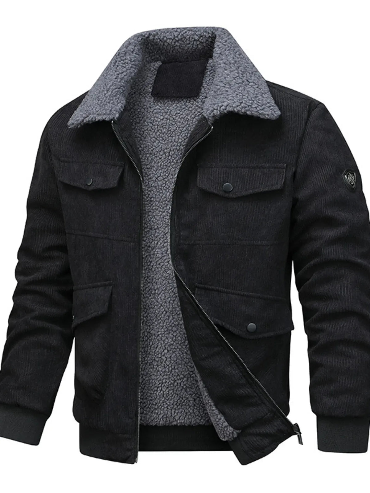 Men's Sherpa-Lined Corduroy Jacket Jonathan M Collection