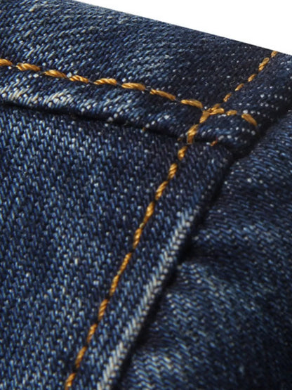 Men's Lapel-Collar Denim Blazer The Nichole Collection