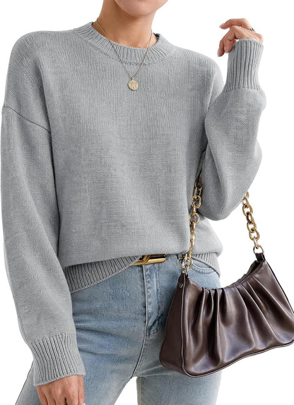 Oversized Cashmere-Blend Crewneck Sweater The Nichole Collection