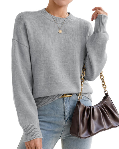 Oversized Cashmere-Blend Crewneck Sweater The Nichole Collection