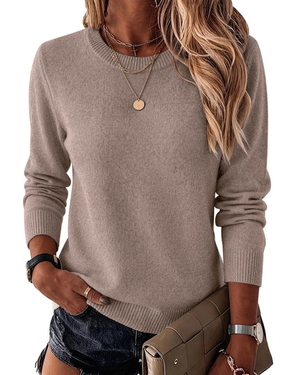 Wool Blend Crewneck Pullover Sweater