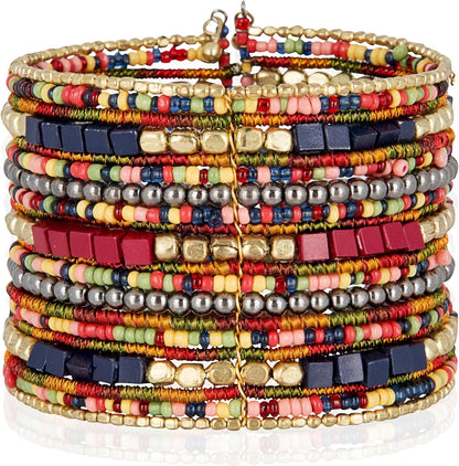 BOHEMIAN CUFF STACKABLE BEADED BRACELETS The Nichole Collection - Official Site