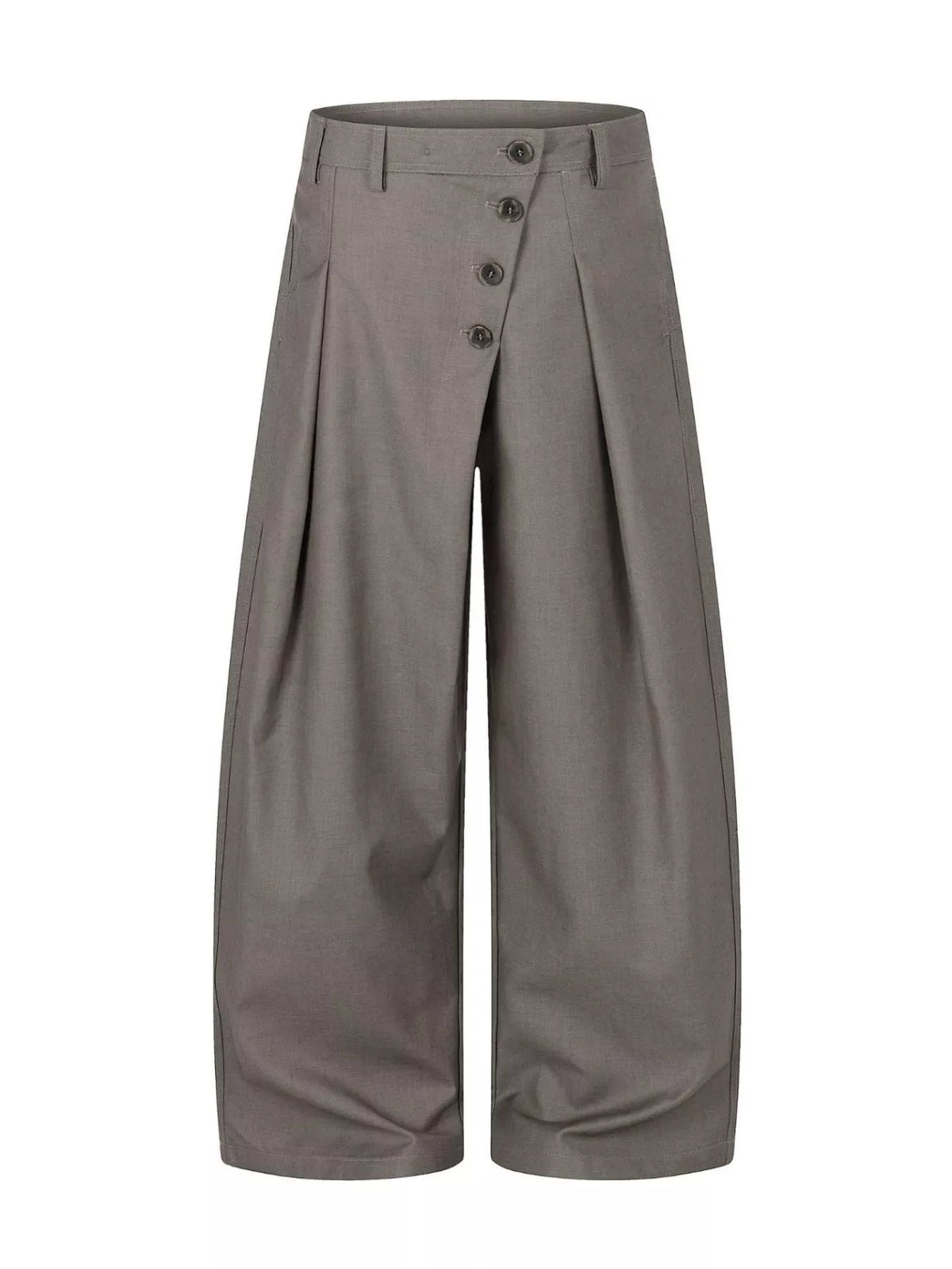 Men's Asymmetrical Button Wide-Leg Pants The Nichole Collection